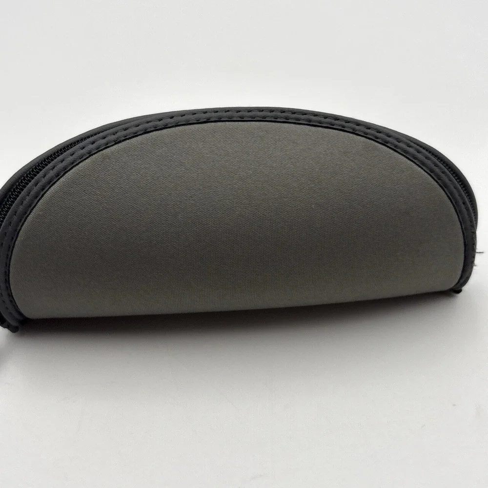 EMPORIO ARMANI AUTHENTIC EYEGLASSES SUNGLASSES BLACK GREY ZIPPER CASE